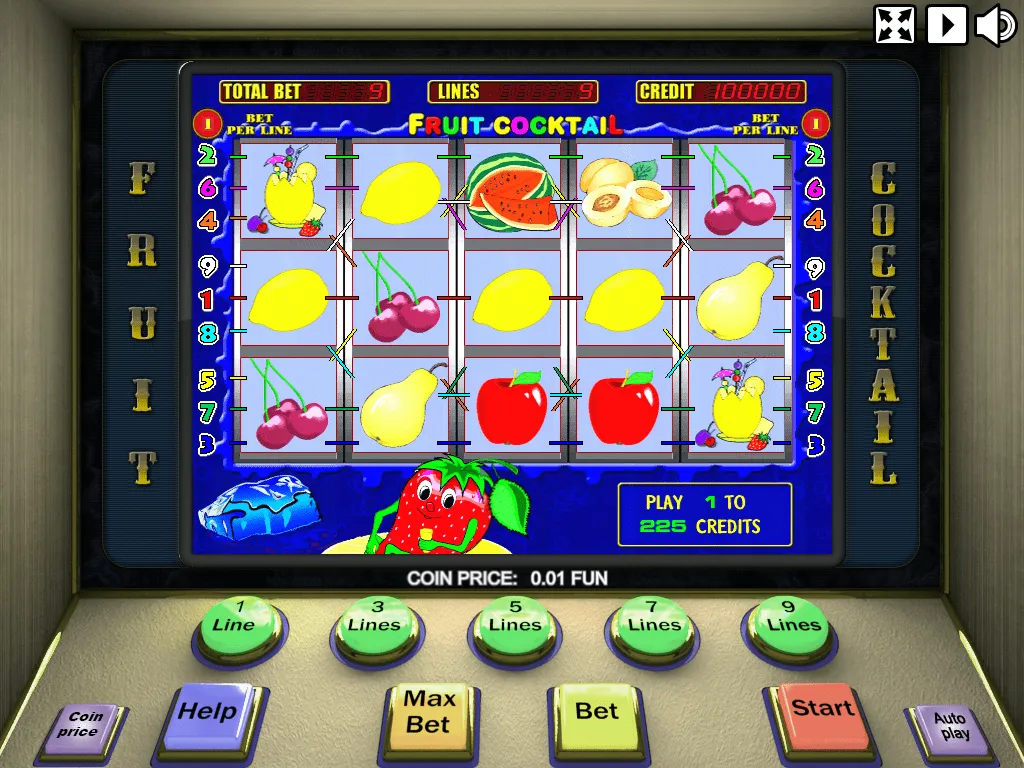 Pantalla principal de Fruit Cocktail